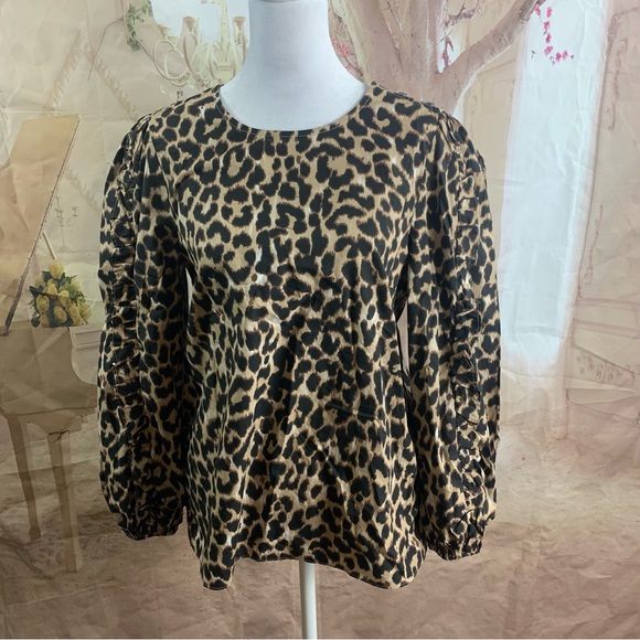 NEW J Crew Leopard Print Blouse - Picture 2 of 12